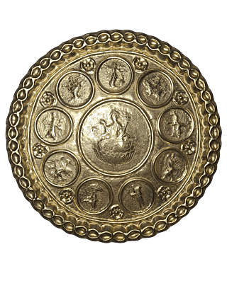 Chamba Thaal  Premium  Brass Plate Handcrafted & Hand Engraved