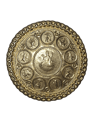 Chamba Thaal  Premium  Brass Plate Handcrafted & Hand Engraved