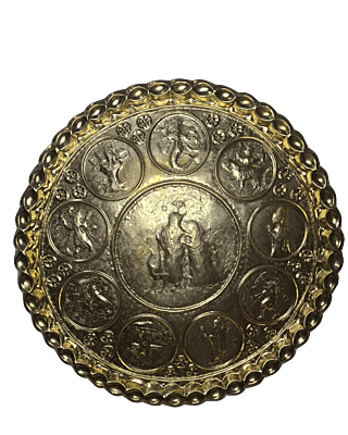 Chamba Thaal  Premium  Brass Plate Handcrafted & Hand Engraved