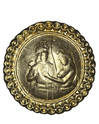 Chamba Thaal  Premium  Brass Plate Handcrafted & Hand Engraved